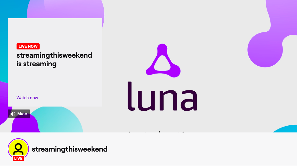 Screenshot Amazon Luna on Twitch