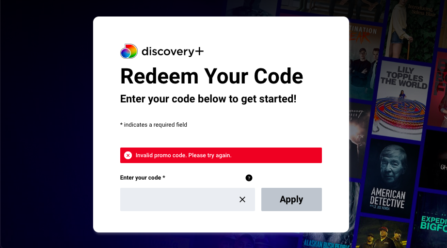 Promo code for Discovery Plus