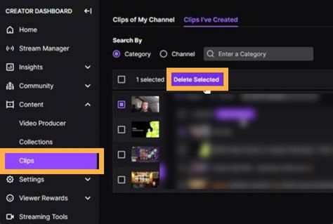 How to delete clips on Twitch (Step by Step with Picture)