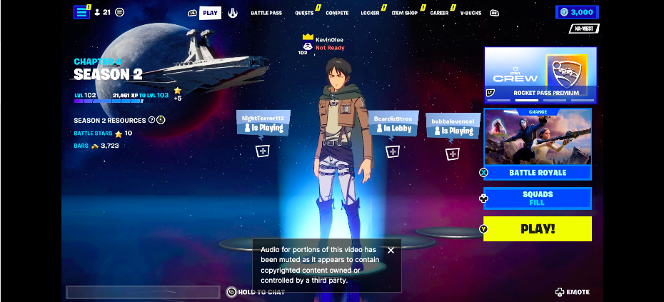 Unlock Eren Jaeger in Fortnite